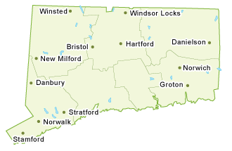 Map of Connecticut