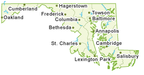 Map of Maryland