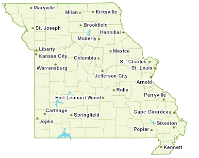 Map of Missouri