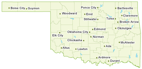 Map of Oklahoma