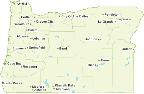 Map of Oregon