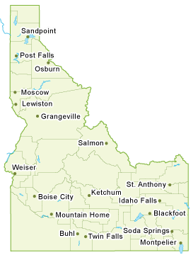 Map of Idaho