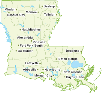 Map of Louisiana